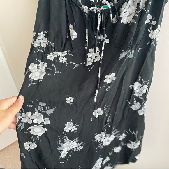 MOTEL ROCKS Black Floral Gaval Milkmaid Mini Dress - Picture 5 of 11